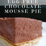 Egg free Chocolate Mousse Pie