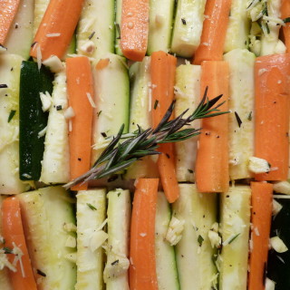 Garlic Roasted Carrots and Zucchini